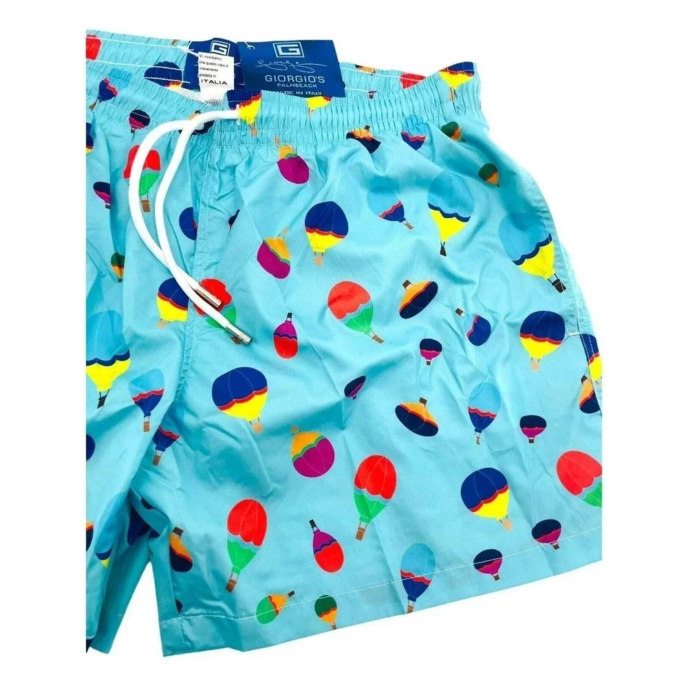 NEW Giorgio's of Palm Beach Men's Size XXL Blue Swim Trunks Italy